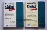 3 Subject / 4 Subject White Spiral Notebook