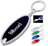 Oval LED Flashing Key Chain with Logo Printed
