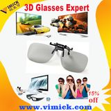 Customer Plastic Reuseable Circular Polarized 3D Clip-on Eyewear Glasses