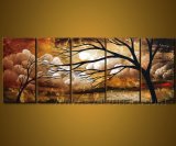 Handmade Landscape Tree Oil Painting on Canvas