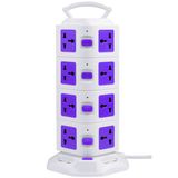 220V Vertical Extension Socket and Switch with USB Wall Socket Vertical Socket