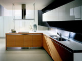Lacquer Wood Veneer Kitchen Cabinet