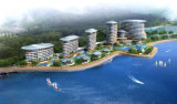 Hotel Project Aerial View Architectural Rendering