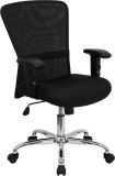 Cmax - Black Mesh Office Computer Chair with Chrome Base and Gas Lift