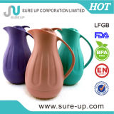 Vase Shape Plastic Solid-Colored Water Drinking Jug with Glass Inner
