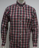 Men's Checked Woven Long Sleeve Shirt HD0066