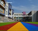 25mm High Quality Colorful Synthetic Grass for Runway/School/Landscape/Recreation (QDS-RBB)