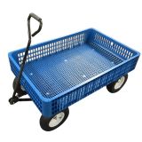 Four Wheel Plastic Tool Cart for Garden and Beach