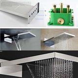 Wall Embedded Box Waterfall and Rainfall Shower Head