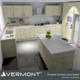 Warm White Lacquer Modern Kitchen Cabinet