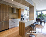 Wooden Color Lacquer Finish Kitchen Cabinet in Simple Style