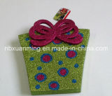 Christmas Gift Box with Glitter (XM-C-1042) Christmas Ornament