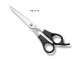 New Coming Design Stainless Steel Hair Scissors with Black Handle (HE-5715)