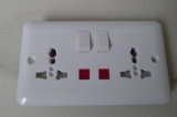 UK Double 13A Multi Switched Socket with Light