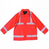 Red PVC Industrial Traffic Raincoat (JMC-011)
