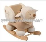 Plush Rocking Horse with PP and Wooden Base for Kids (GT-5)