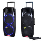 Double 10 Inch Battery Speaker with Microphone Colorful Light F68