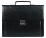 Classic Elegant Black PU Business Case Computer Bag (112-22102)