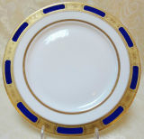 Dark Blue Stripe&Gold Decoration of Dinnerware/Kitchenware/Tableware Set Gold Stripe&Clear Style of Dinnerware/Dishes/Porcelain Set K7012-E6