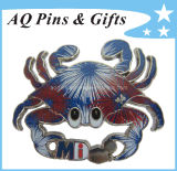 Fireworks Crabs Custom Glitter Pin Badge with Epoxy (badge-011)