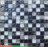 Crackle Crystal Glass Mosaic Mix Resin Mosaic Tile Mesh-Back Decoration (KSL5514)
