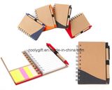 Kraft Cover Spiral Notebook with Pen and Sticker Notes