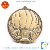 Custom 3D Carnaval De Nivelles Antique Brass Medal (LN-0107)