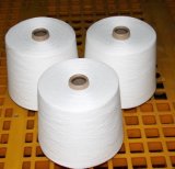 100% Spun Polyester Yarn Raw White Single Yarn