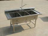 Stainless Steel Sink with 3 Bowls