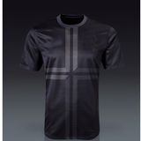 Black Dry Fit Men's Soccer Jersey, Active Nk Style T-Shirt, Cool Portuguesa League Sport Wear