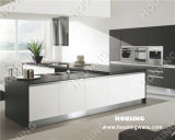 New Design High Gloss White Lacquer Finish Modern Kitchen Cabinets