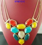 Fashion Jewelryi Rregular Stones Alloy Necklace (SFN0101A)