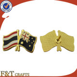 Fashion Soft Enamel Plating Gold Metal Flag Badge/National Flag Pin Badge