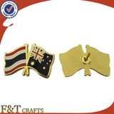 Fashion Soft Enamel Plating Gold Metal Flag Badge/National Flag Pin Badge