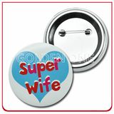 Custom Colorful Screen Printed Nickel Plated Button Badge