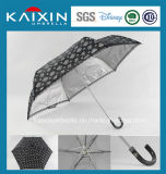 Factory BSCI Fashion Pattern Sun Black Umbrella