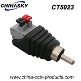 CCTV RCA Male Solderless Connector with Screwless Terminals (CT5063)