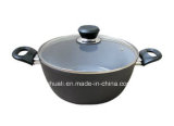 24cm Black Aluminum Ceramic Sauce Pan