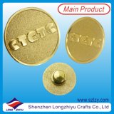 Round Metal Gold Epoxy/Resin Coated Badge (LZY-1000029)