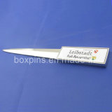 Sword Shaped Metal Letter Opener with Printed Logo