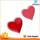 Lovely Red Heart Shape Custom Enamel Promotional Pin Badge