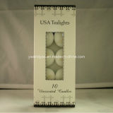 10 Pieces USA Unscented Tealight Candles