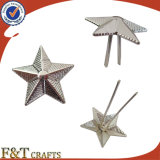 Custom Star Shape Stamping Brass Plating Nickle U Shape Needle Badge/Custom Metal Pin Badges/Blank Button Badge Wholesale
