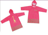 Cute Nylon Pink Children Raincoat for Girl