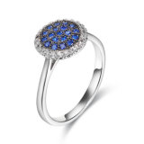 Fashion Round 1mm Sapphire Diamond Ring Jewellery