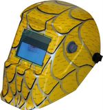 Yellow Spider Web Solar Power Auto Darken Welding Helmet