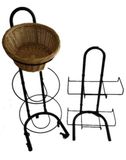 Fruit Vegetables Rectangle Round Baskets Display Stand