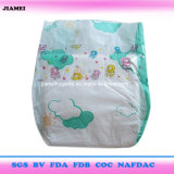 Cute Printed Backsheet with PP Tapes Nappies (leakguards, SAP, Pulp)