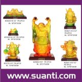 Wholesale Resin /Crystal Laughing Buddha Statue