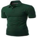 Black No Button Branded Men Polo Shirt